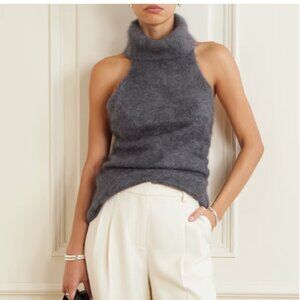 Gray Sleeveless Fuzzy Tank Top